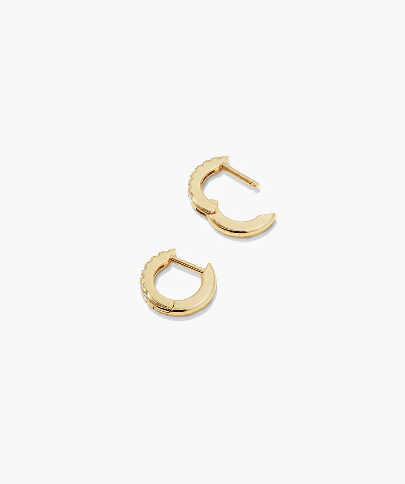 NORTHWA Pavé Lab Grown Sapphire Huggie Hoops