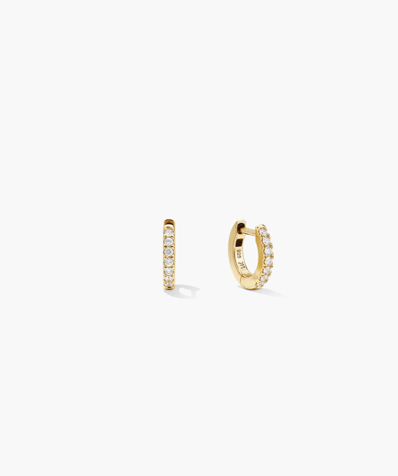 NORTHWA Pavé Lab Grown Sapphire Huggie Hoops