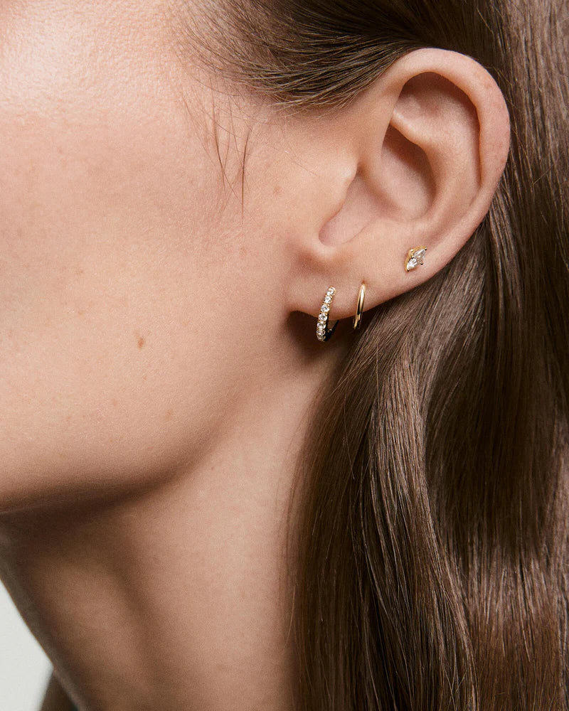 NORTHWA Pavé Lab Grown Sapphire Huggie Hoops
