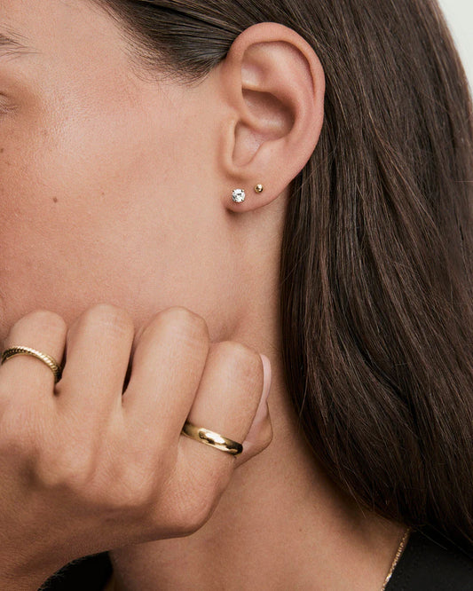 NORTHWA Round Lab Grown Sapphire Studs